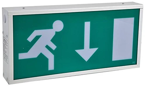 PRO ELEC PEL00781 LED Emergency Exit Sign, Maintained, Green/White
