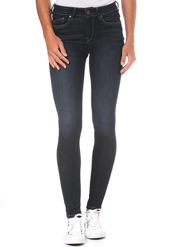 Pepe Jeans Women's Pixie Jeans, Blue Denim Nightmare, 29W / 30L