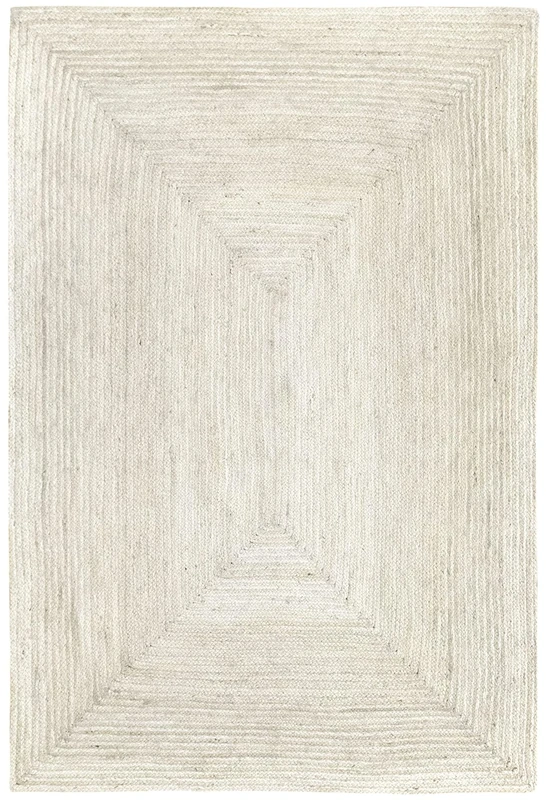 HAMID - Jute Carpet Alhambra Color Semi-White - 100% Natural Jute Fiber Rug - (300x200cm)