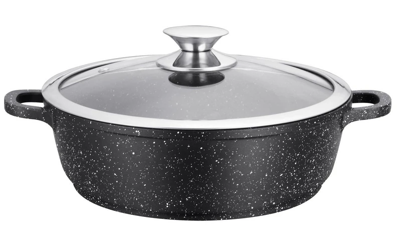 KAMBERG Sautoir Cast Aluminium Saucepan, Grey, 40 x 40 x 7.5 cm