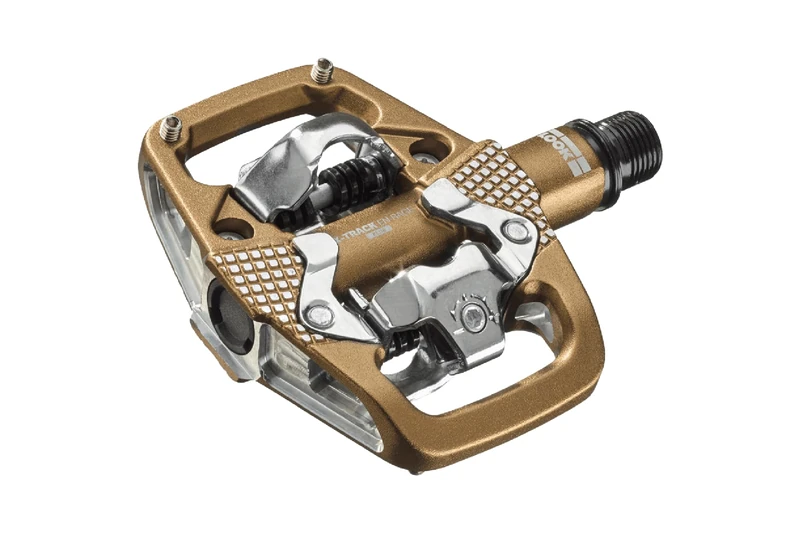 LOOK Cycle - X-TRACK En-Rage Plus MTB Pedals - Standard SPD Mechanism Compatible - Ultra Strong Forged Aluminum Body - Large Contact Surfaces - Ideal Enduro Bike Pedals - Bronze