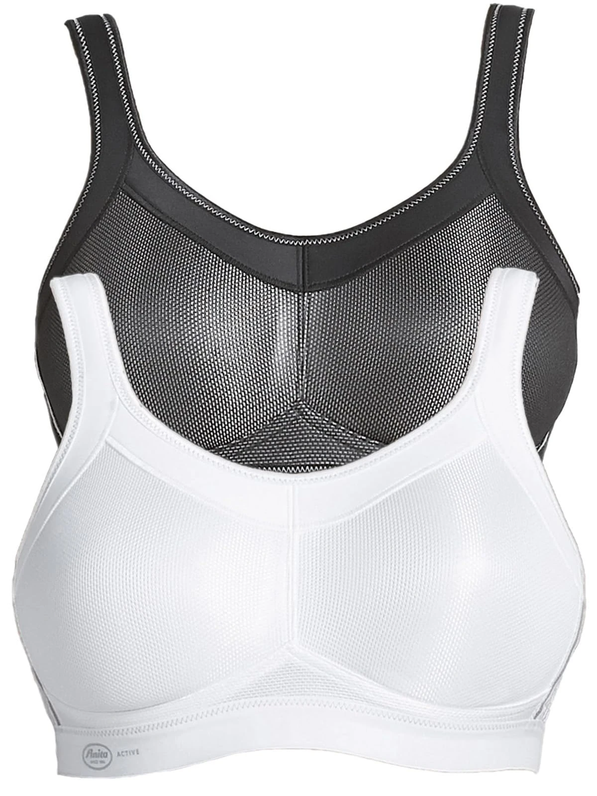 Anita Women's Pack of 2 Non-Wired Sports Bra Momentum 5529 Black-White 30B