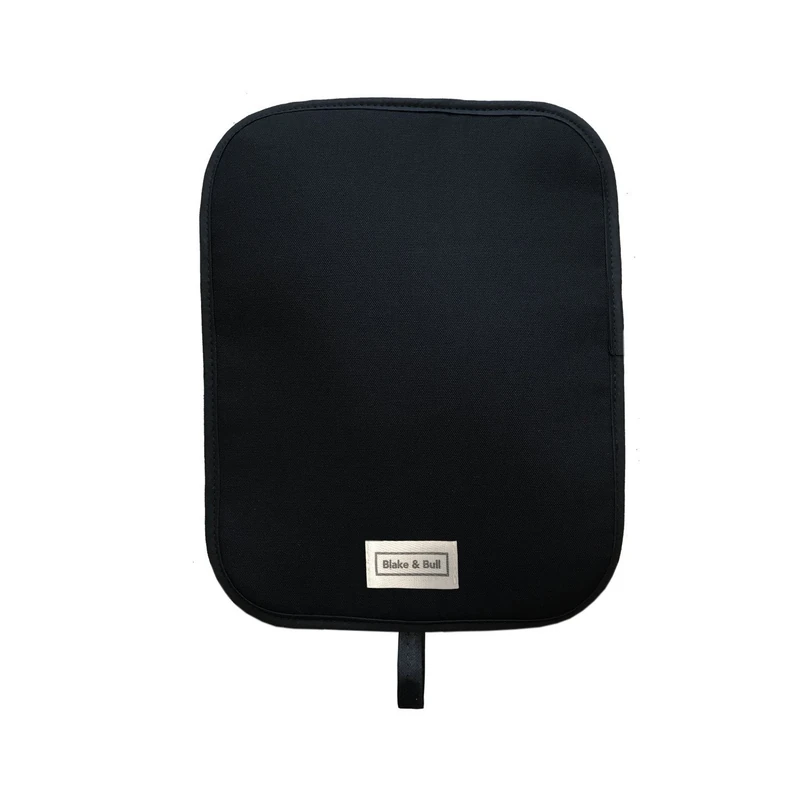 Hob cover for use with Rayburn '400' series range cooker - 'All black' design. 100% Cotton with Steam-Block Barrier Insulation. Includes Hanging Loop. Made in the UK. - Image 1