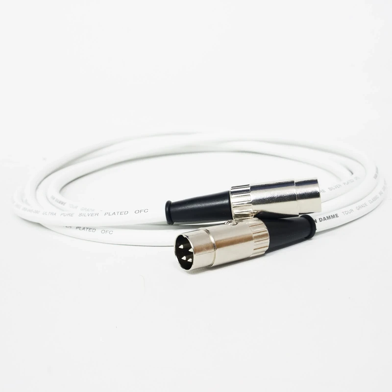 Premium QUAD 4 Pin Din to 4 Pin Din Lead. Pre-amp to Power-Amp. 33,44, 303, 405 (4m, White) - Image 1