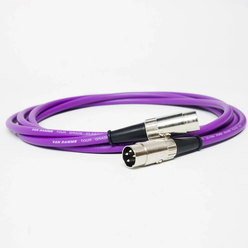 Premium QUAD 4 Pin Din to 4 Pin Din Lead. Pre-amp to Power-Amp. 33,44, 303, 405 (4m, Purple)