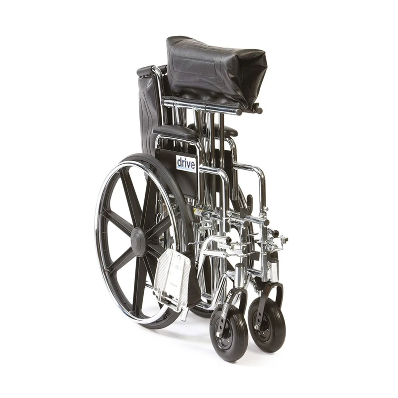 Drive Devilbiss Sentra EC 24 Inch Wheelchair Self Propelled Manual Mobility Aid Folding Black