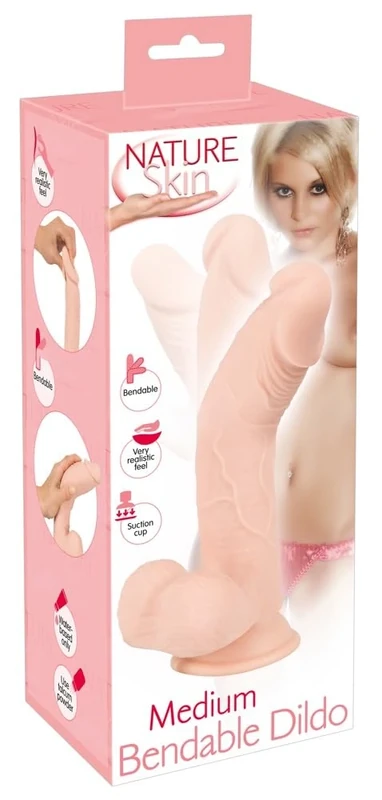 Nature Skin Medium Dildo Light Skin Tones 24 cm