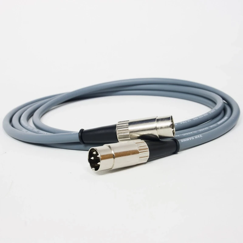 Premium QUAD 4 Pin Din to 4 Pin Din Lead. Pre-amp to Power-Amp. 33,44, 303, 405 (2m, Grey)