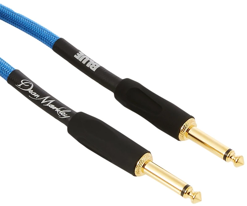 Dean Markley DMBSIN30S Blue Steel 1/4-Inch String to 1/4-Inch String Instrument Cable