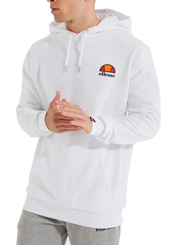 Ellesse Men's Toce Over Head Hoody, White, XS
