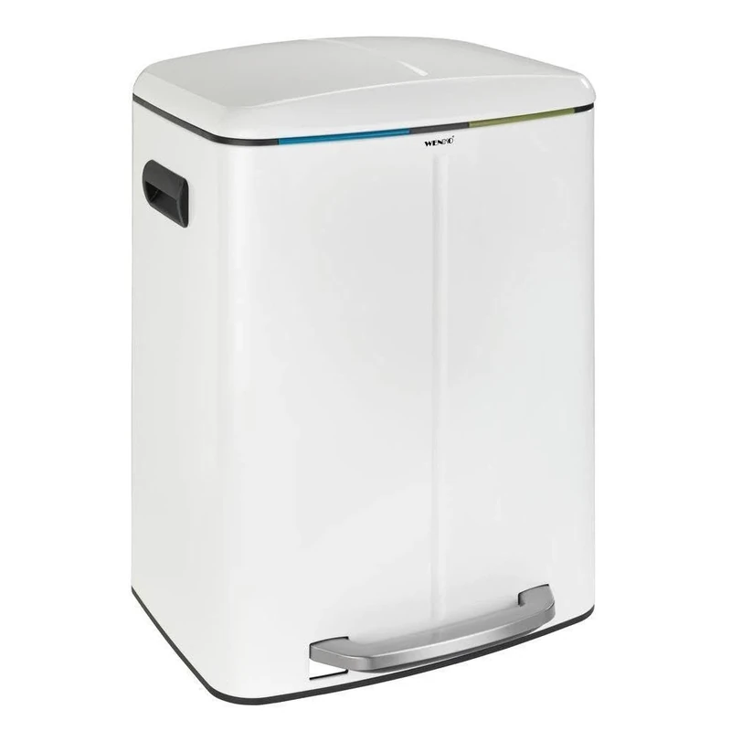 WENKO Cubo CON Pedal Easy 2x20l Primo Blanco