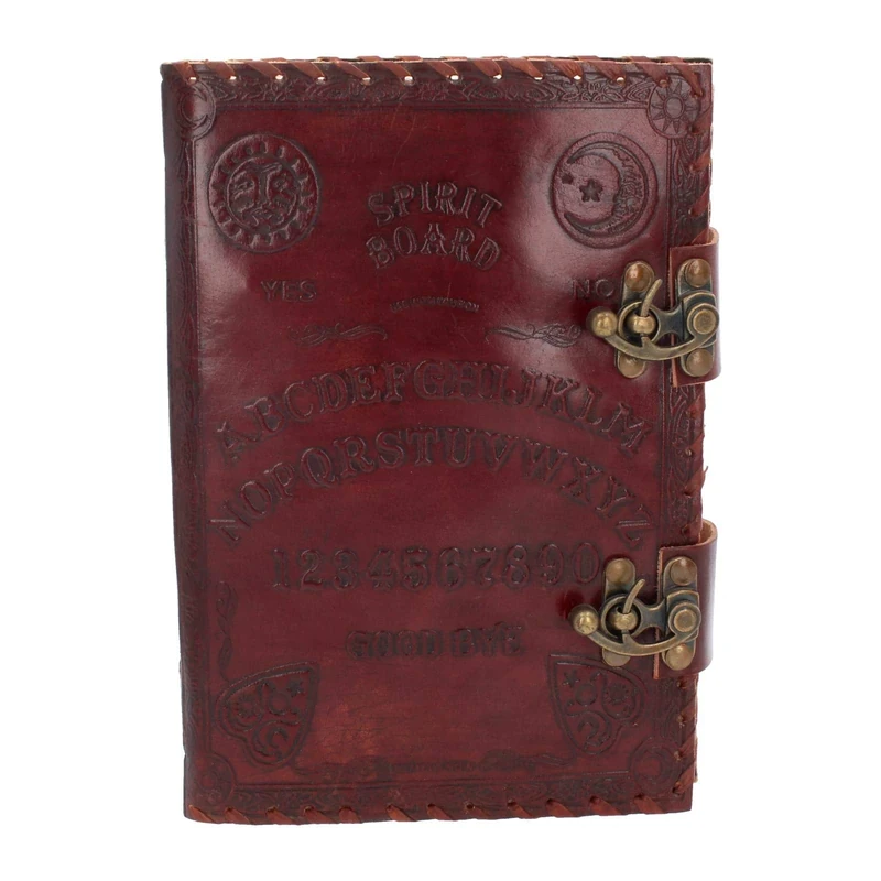 Nemesis Now Spirit Board Leather Journal With Lock 28cm Brown