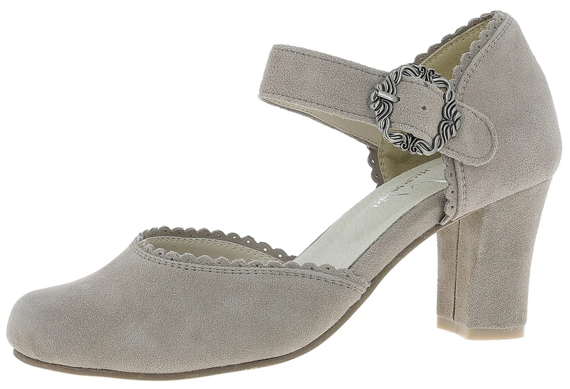 HIRSCHKOGEL Women's 3005715 Court Shoes, Taupe, 5 UK