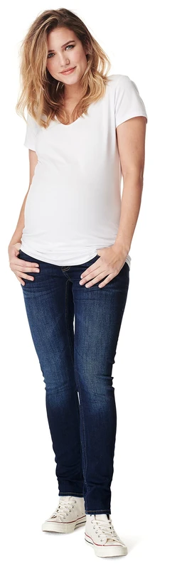 Noppies Women's Jeans OTB Slim Mila Comfort Everyday Blue Maternity, 42W x 30L