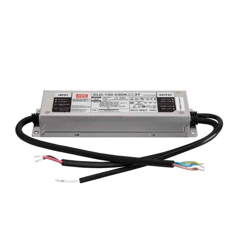 Mean Well ELG-150-24DA-3Y LED Transformer, LED Driver Constant Voltage, Constant Current 150W 6.25A 12-24