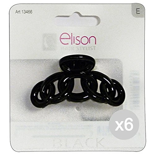 Set of 6 Seagull Pliers 13466 Medium Fantasy Black (13413) Hair Accessory - Image 1
