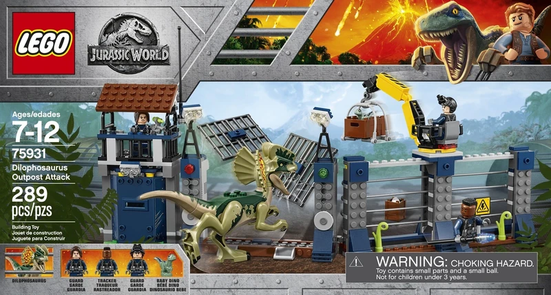 LEGO Jurassic World Dilophosaurus Outpost Attack 75931 - 289 Piece Set