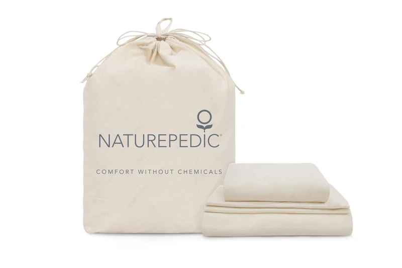 Naturepedic Organic Luxury King Sheet Set - 4 Piece Soft Sheets for King Size Bed - Comfy Breathable & Fitted Bed Sheet - 400 Thread Count Organic Cotton Sheet Set