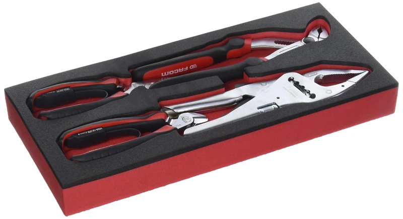 Facom MODM.CPEA1 Foam Tool Module with 4 Clips, Multi-Coloured