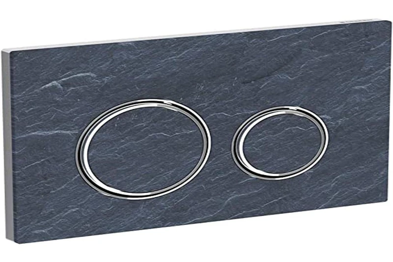 Geberit Mustang Slate/High Gloss Chrome Flush Plate - Large - Image 1