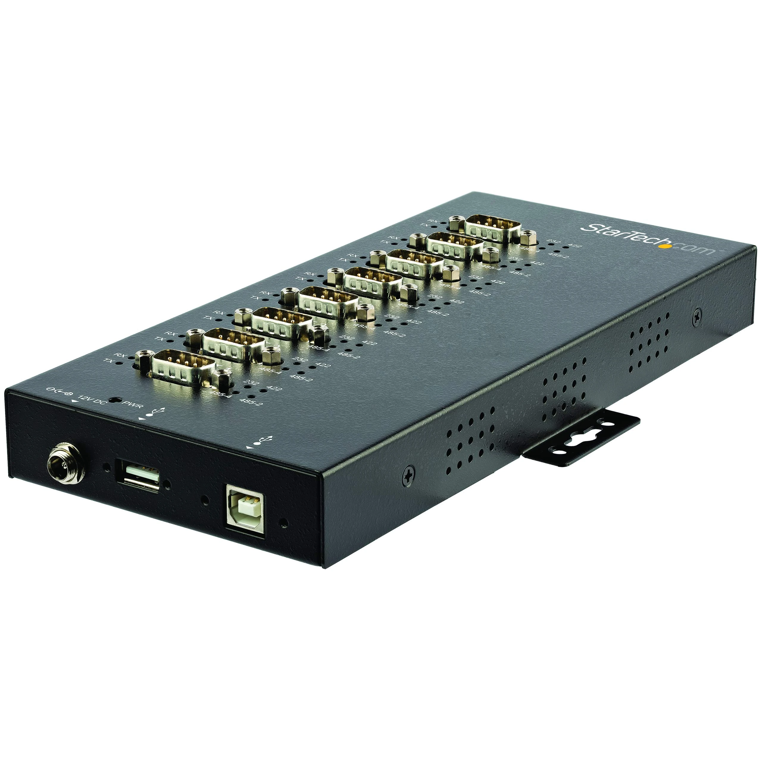 StarTech.com 8 Port Serial Hub USB to RS232/RS485/RS422 Adapter - USB 2.0 to DB9 Serial Converter Hub - IP30 Rated - Din Rail Mountable Metal Serial Hub - 15kV ESD Protection (ICUSB234858I)