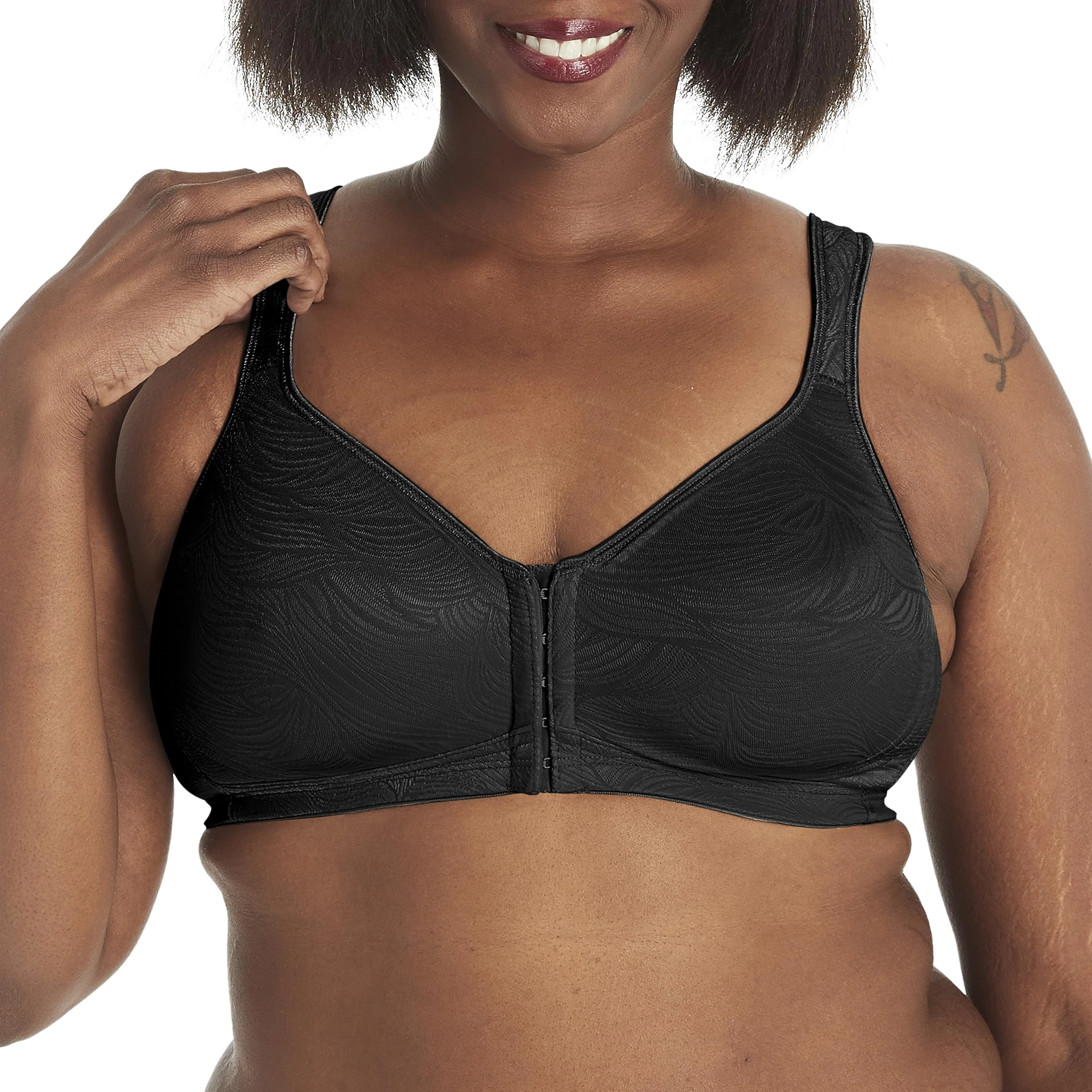 Playtex Women's 18 Hour Full Coverage Bra, Black 03, 36C