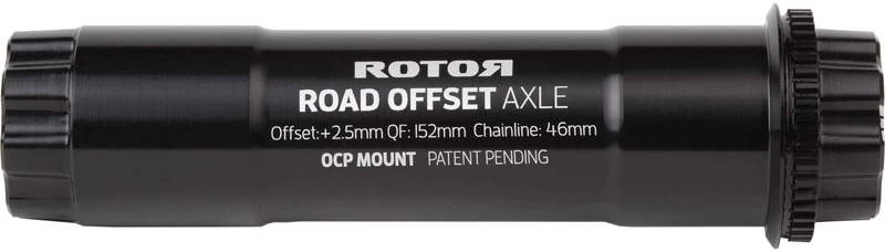 Rotor Unisex Adult Alhu + Vegast Axle Road Offset for 46 mm Chain Line Crank Arms, Black, 30 mm - Image 1