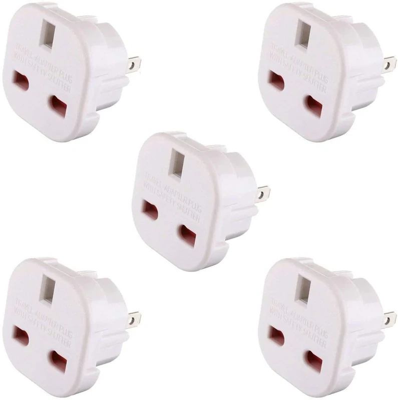 TEC UK - 5 X UK to US Travel Adaptor suitable for USA, Canada, Mexico, Thailand - Refer to Description for country list