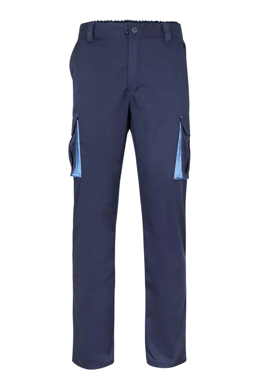 VELILLA 103004 Multi Pocket Trousers, Navy and Sky Blue, 54