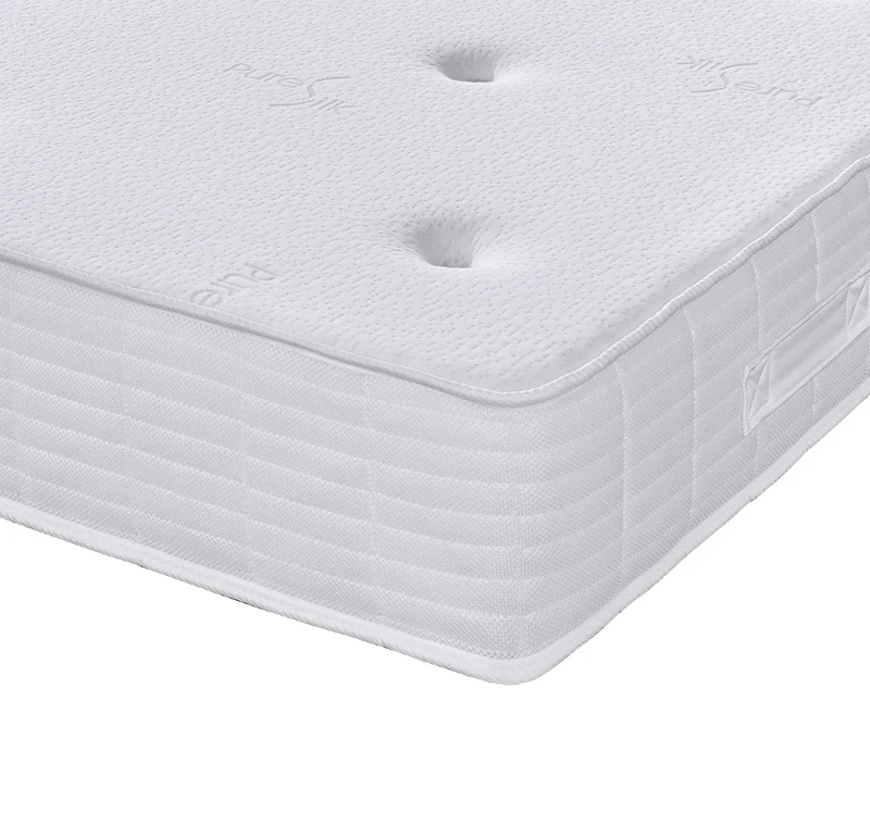 eXtreme Comfort Ltd Small Single Mattress - Silk Hybrid 2000 Count Pocket Spring & Memory Foam Mattress With Luxurious Super Soft Top Panel & Six Size Options (2ft6 Small Single)