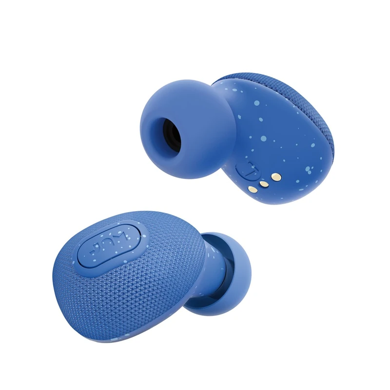 Jam Live True Wireless Earbuds, 3 Hour Playtime, Dual Microphones, Bluetooth and Siri Enabled, Ultra Light, Hands Free Calling, Workout Ready, Carrying Case with Built in Charger - Blue