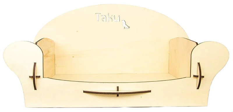 Taku Tk04Pln Armchair Wooden Small Internal Base 32 x 55 cm Natural Wood, S, Light Natural Wood