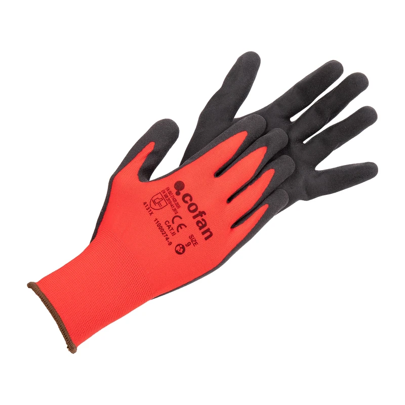 Cofan GUANTE IMPREGNADO SANDY COATED ROJO/TALLA 10 - Unid: 12 - Image 1