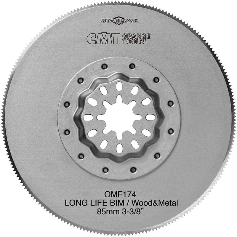 CMT OMF174-x5-85mm (3-3/8″) Circular Saw Blade for Wood & Metal. Long Life