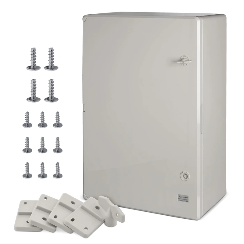 BOXEXPERT ABS plastic housing Fleet control cabinet IP65 grey/transparent (ABS,600x400x200mm grey)