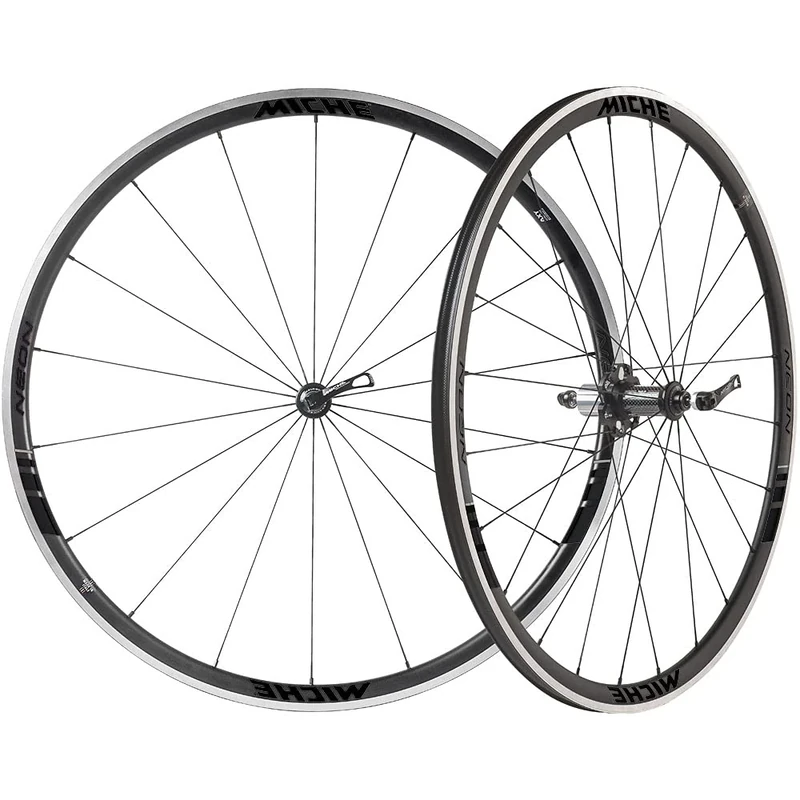 Miche Neon Clincher Road Wheelset, Black On Black, CA Freehub