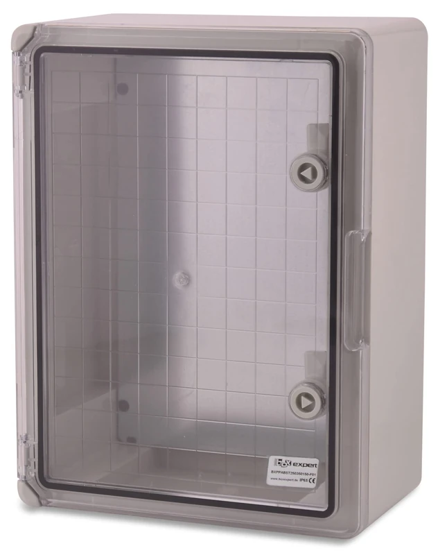 BOXEXPERT ABS plastic housing Fleet control cabinet IP65 grey/transparent (ABS, 350x250x150mm with transparent door)