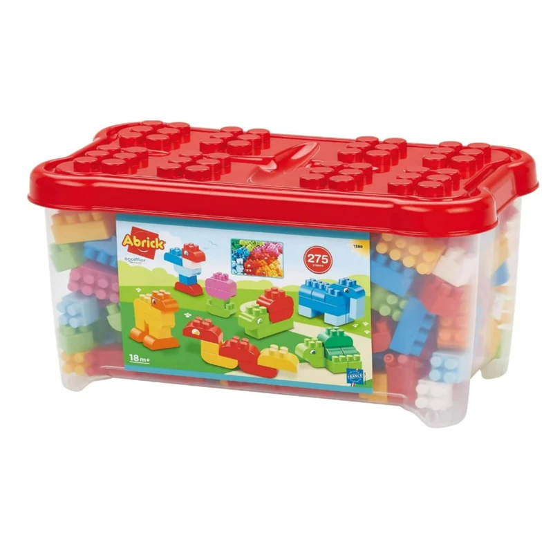 Ecoiffier Abrick Building Set - 275 Bricks with Storage Box