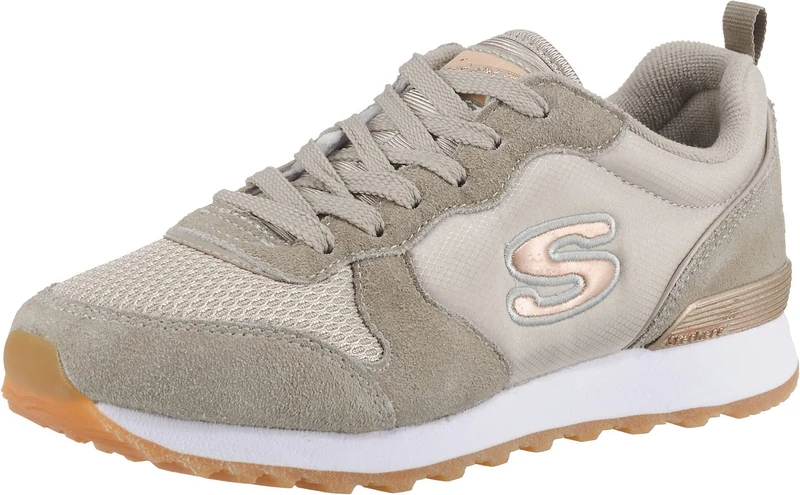 Skechers Womens Og 85 Goldn Gurl Sneaker, Grey TPE, 3 UK
