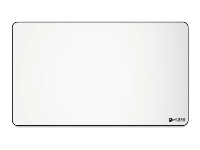 GLORIOUS Gaming Cloth Gaming Mousepad (XL Extended) - Stitched Edges, Smooth Surface for Speed & Control, Anti Slip Base, Machine Washable, XL Extended (610 x 360 x 3mm) - White
