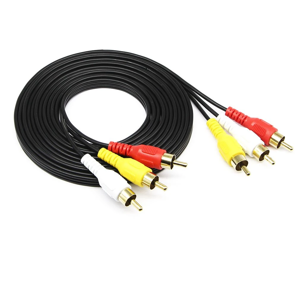 QiCheng&LYS RCA to RCA AV Camcorder Video Cable,3RCA Male to 3RCA Male Plug Stereo Audio Video AUX Cable for Smartphones,MP3, Tablets,Speakers,Home Theater (3RCA TO 3RCA 1.8m)