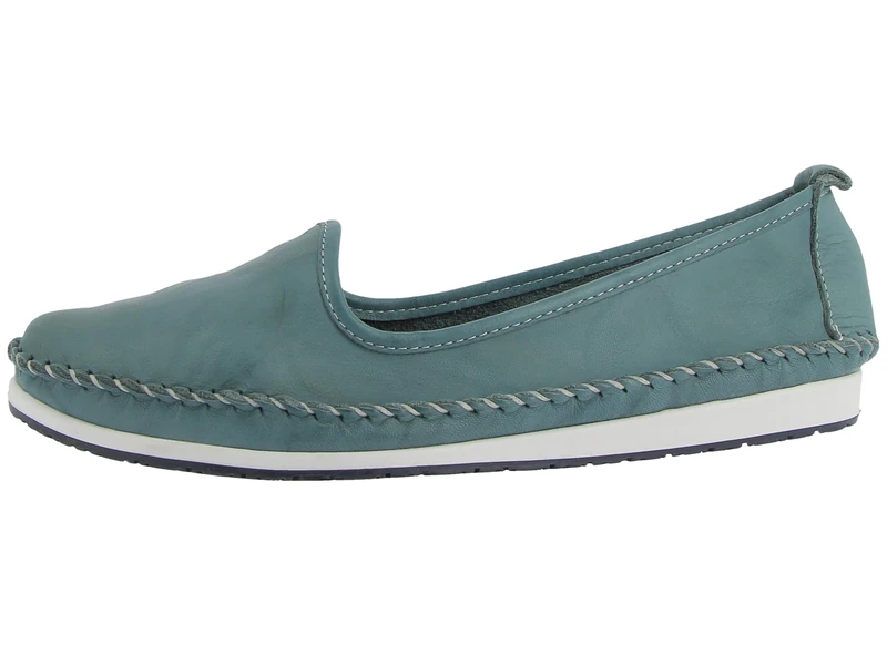 Andrea Conti Women's Slippers Loafer, Blue, 5 UK