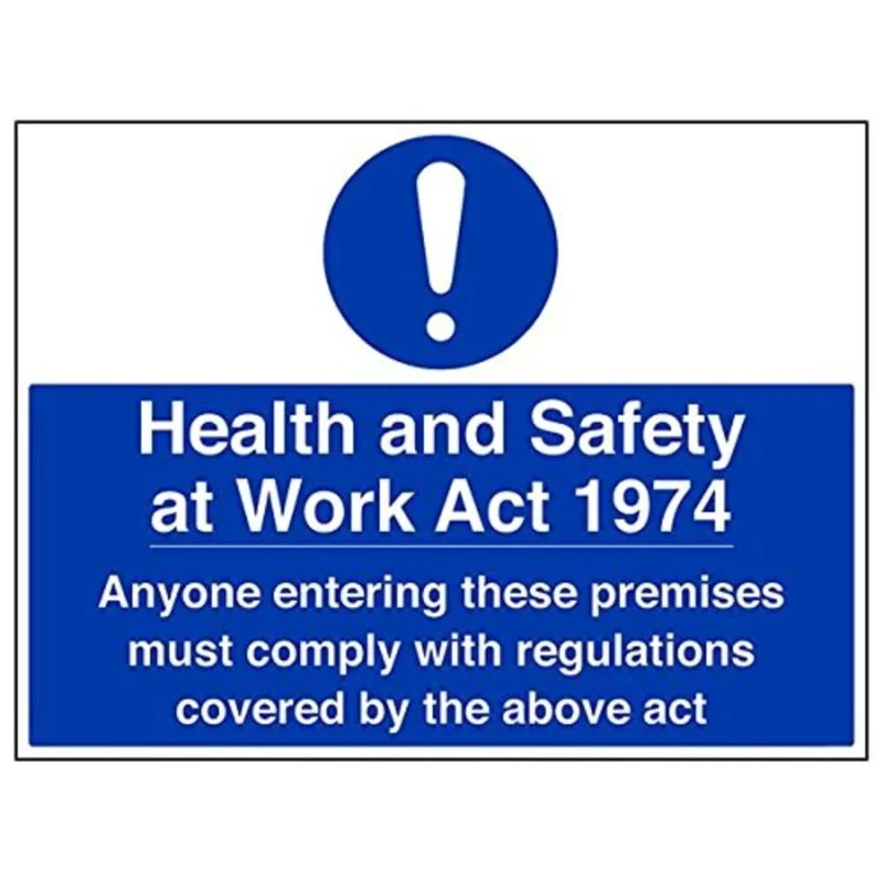 V Safety 41100BR-R'Health And Safety At Work Act 1974' Sign, 600 mm x 450 mm (Pack of 3)