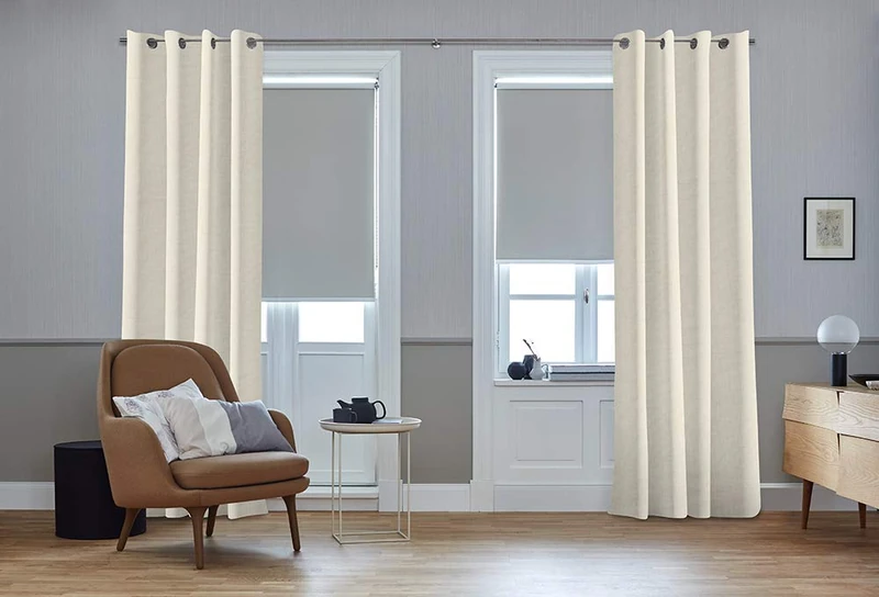 S&G Curtain with Eyelets, cream, 300L/130W