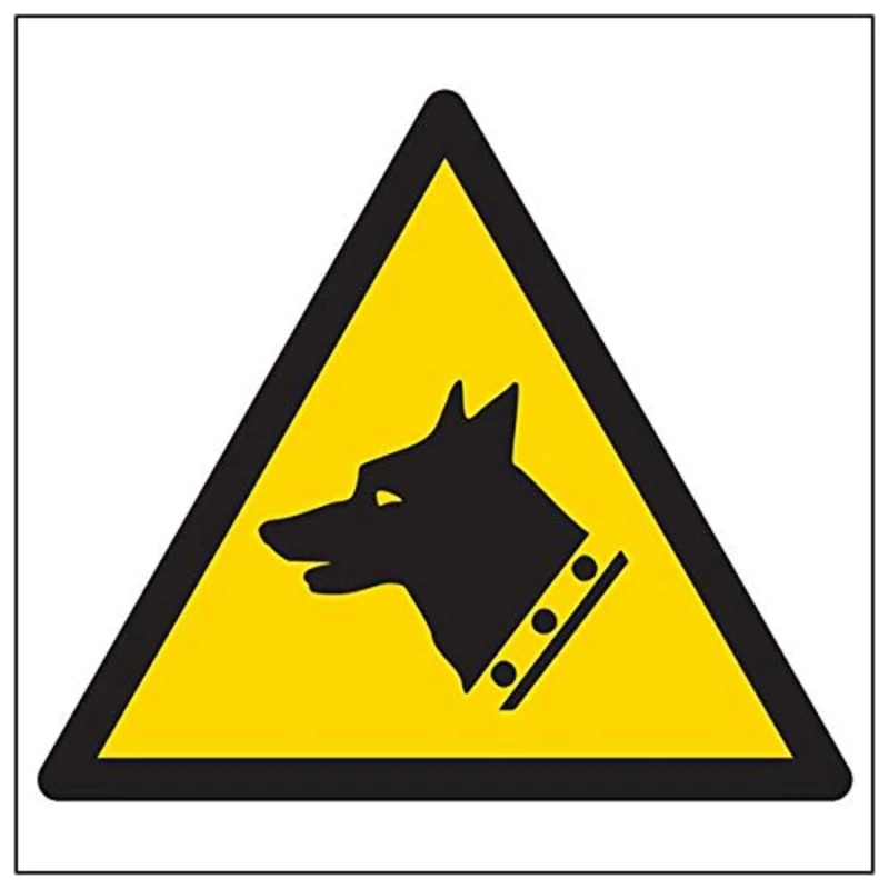 Vsafety 61002BG-R'Guard Dogs Logo' Sign, Square, 400 mm x 400 mm (Pack of 3)
