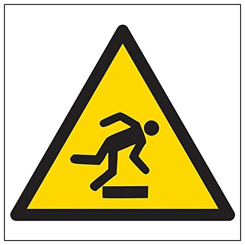 V Safety 61006BG-R'Warning Trip Hazard Logo' Sign, Square, 400 mm x 400 mm (Pack of 3)