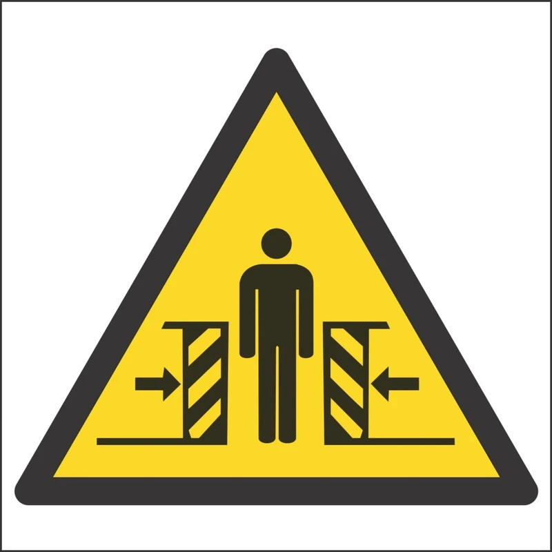 Vsafety 61010BG-R'Warning Confined Space Logo' Sign, Square, 400 mm x 400 mm (Pack of 3)