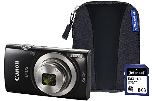 Canon IXUS 185 Camera Kit with 8 GB SD Card and Case - Black