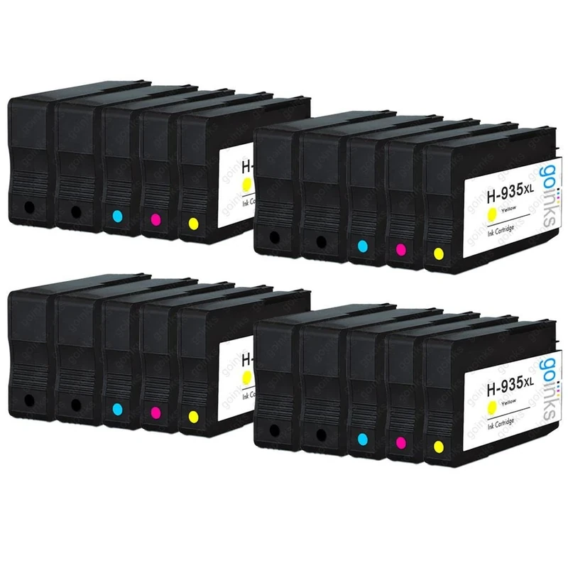 Go Inks 4 Set of 4 + Extra Black Ink Cartridges to replace HP 934 & 935 (XL Capacity) Compatible/non-OEM for HP Photosmart Printers (20 Inks)