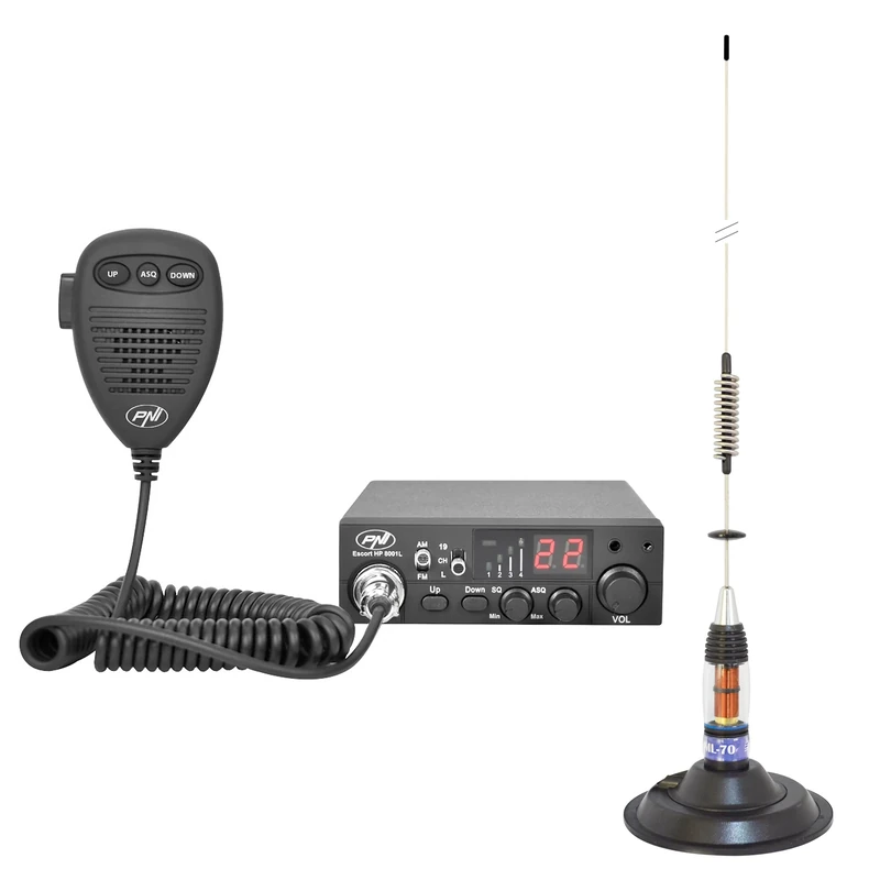 CBI Radio CBI ESCORT HP 8001L ASQ + Headset HS81L + CB PNI ML70 antenna with magnet included